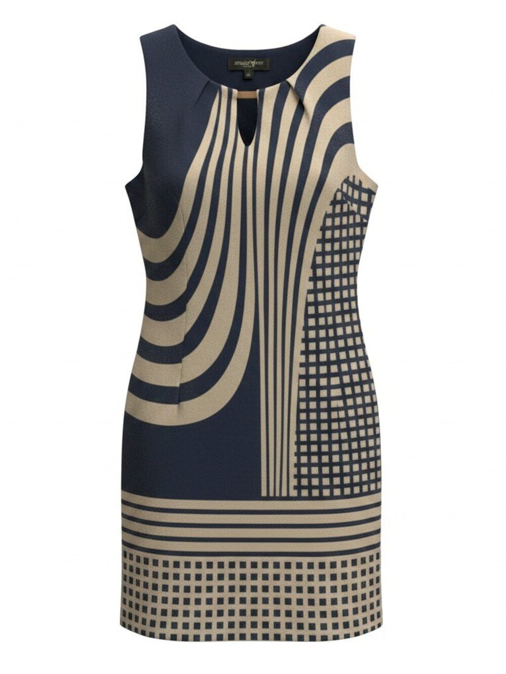 18 Peach velvet size 10 P women dress mini sleeveless navy blue beige